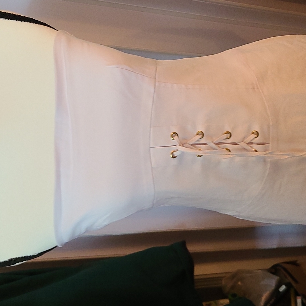 White strapless dress